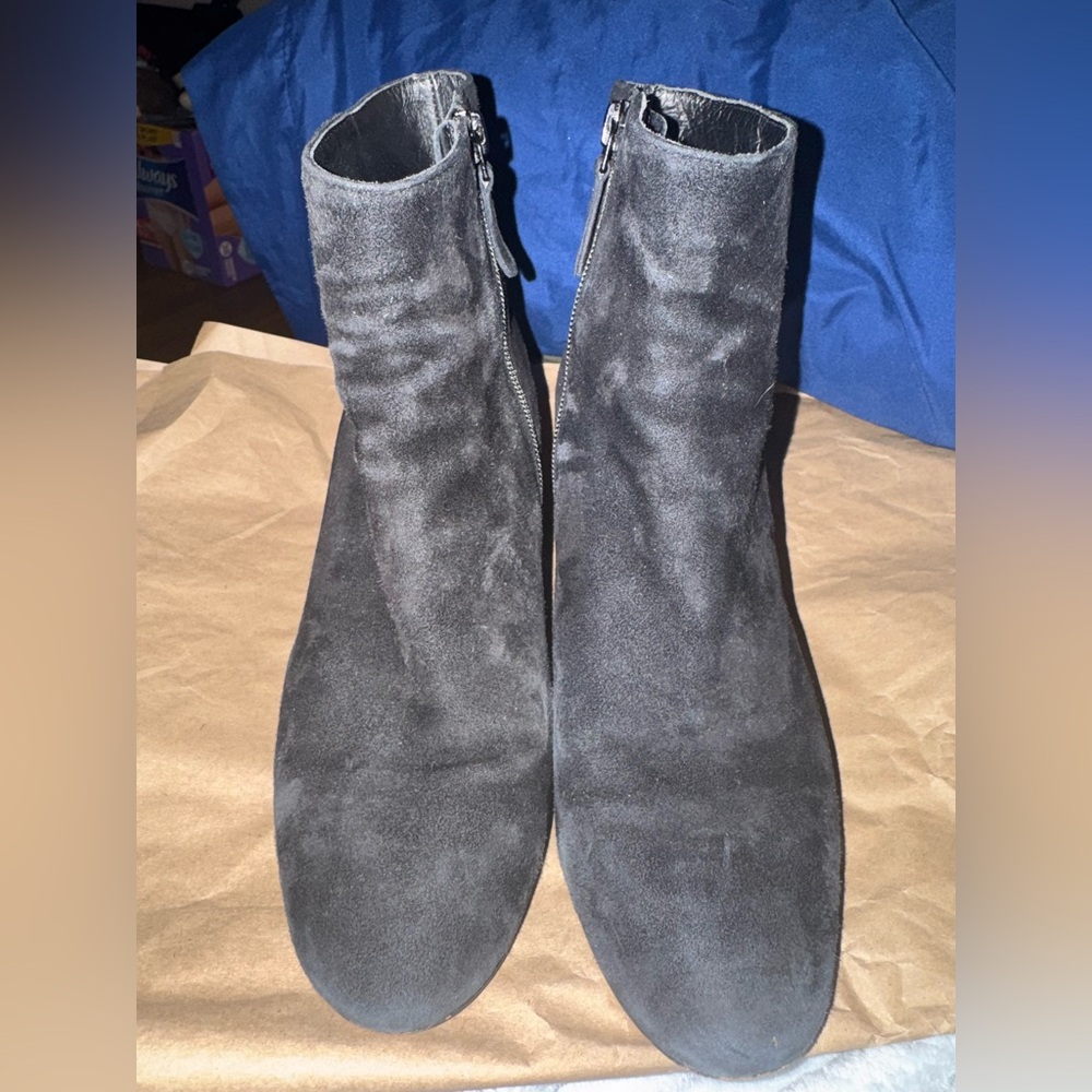 J. Crew Charcoal Suede Ankle Booties